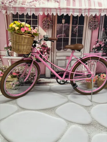 Bicicleta rosa Retrô