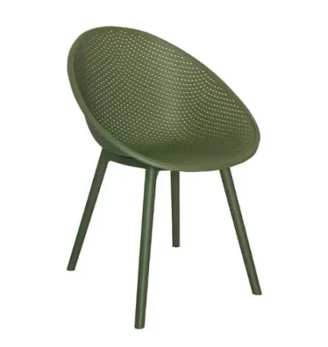 Conjunto Mesa e Cadeira Varanda - Verde Bege - Vazado
