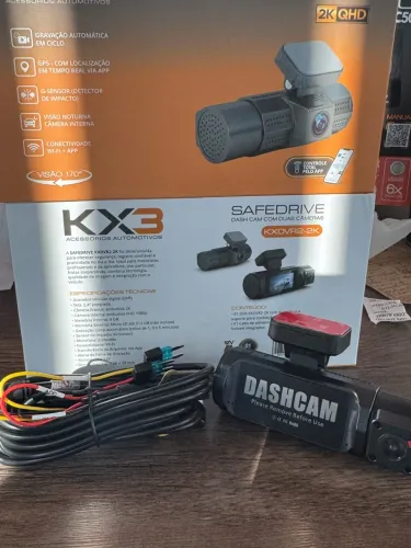 safe drive com 2 câmeras com visão 170graus grava com áudio 