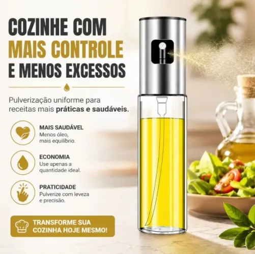 Spray Pulverizador Para Azeite e Vinagre de Vidro 100ml