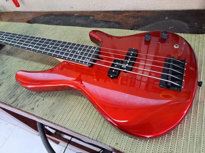 Contra Baixo 5 Cordas Tagima Xb21 Okoume Metalic Deep Orange