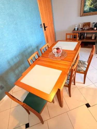 Mesa de Jantar Retrátil Expansível 6 lugares