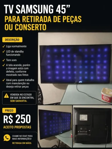 Tv Samsung com defeito 