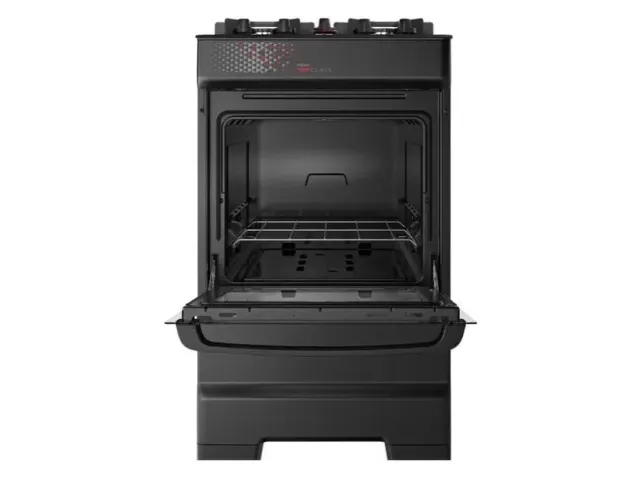 Fogão 4 Bocas Preto Mesa de Vidro Esmaltec Ideal Top Glass Bivolt - Semi Novo