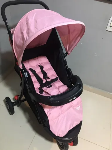Vendo Carrinho de Bebê Delta Rosa Mescla - Voyage ? em EXCELENTE ESTADO COMPLETO