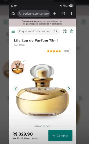 Perfume Lily lacrado