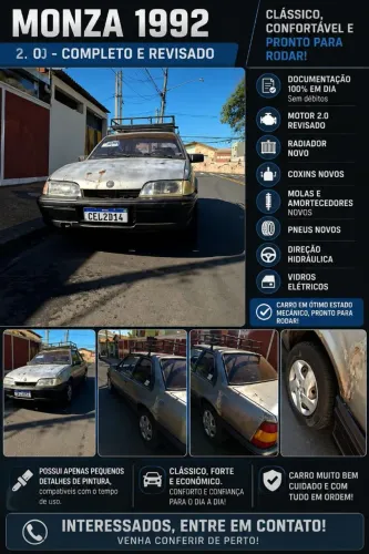 Chevrolet Monza Classic SE 2.0 /mpfi E EFI 2P E 4P 1992