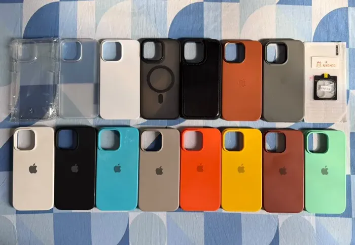 KIT COM 8 CAPINHAS + PELÍCULAS PARA iPHONE 14 PRO MAX