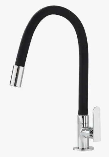 TORNEIRA COZINHA FLEXIVEL PRETO FOSCO - BANCADA