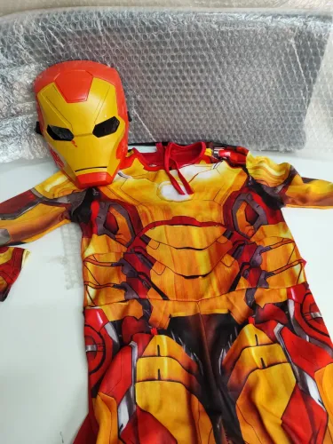 Kit Fantasia Homem de Ferro Infantil (Tampanho G) + Máscara Original Hasbro