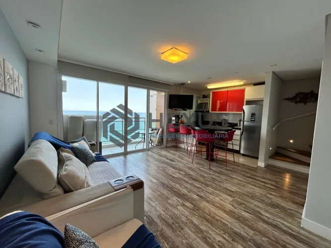 Apartamento com varanda gourmet vista mar e lazer na Enseada, Guarujá