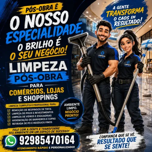 Limpeza profissional pós obra manaus