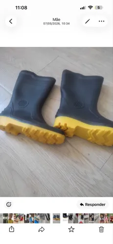 BOTA GALOCHA IMPERMEÁVEL NR 36 (NOVA)