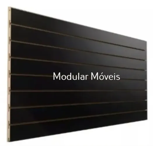Painel Canaletado MDF Preto - Direto da Fábrica