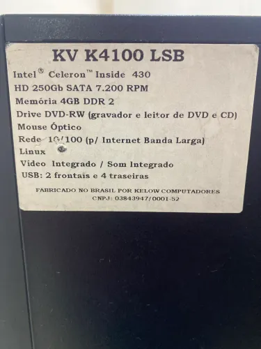 CPU Celeron 4Gb