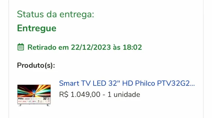 Smart TV LED 32" HD Philco