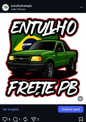 Entulho frete 