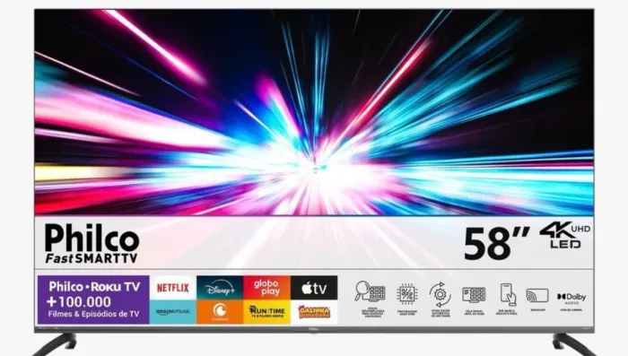 Tv 58 polegadas, Philco smart