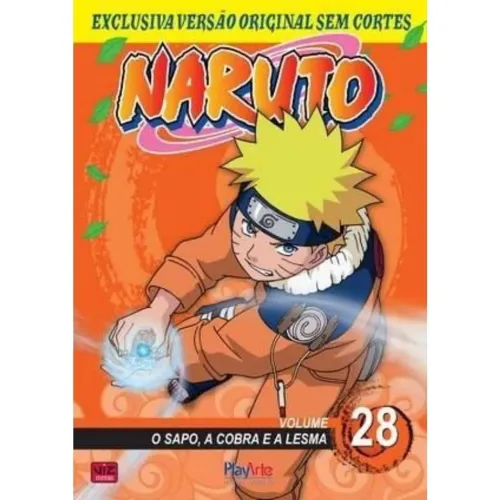 Naruto Vol.28 - Dvd - O Sapo, A Cobra E A Lesma Original Playarte (Usado).