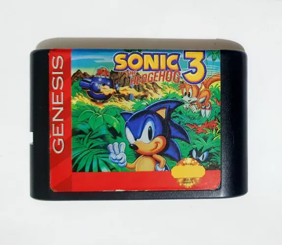 SONIC 3 PARA MEGA DRIVE E SEGA GENESIS CARTUCHO ZERADO NOVINHO SUPER RARIDADE