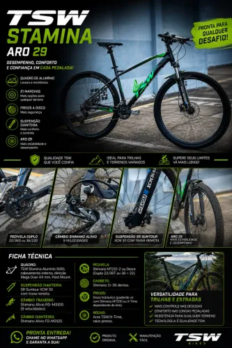 Bicicleta TSW Aro 29 Stamina
