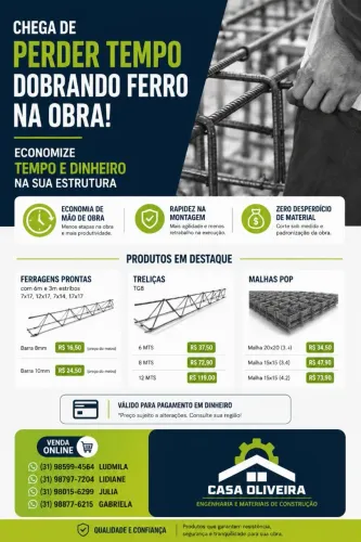 Ferragens prontas, treliças e malhas pop