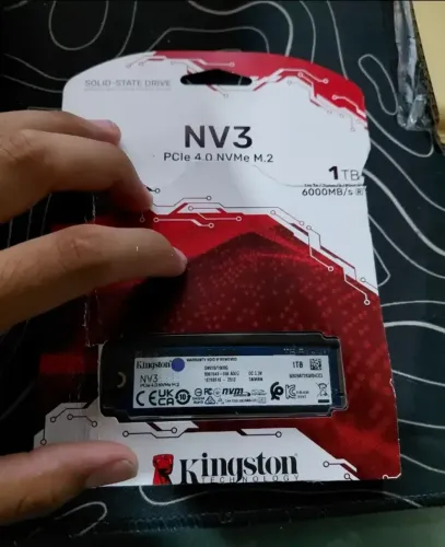 SSD Kingston NV3, 1TB, M.2 NVMe, 2280, PCIe 4.0, Leitura 6000MBs e Gravação 4000MBs, SNV3S