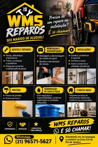 WMS Reparos - Marido de Aluguel | Montagem, Instalações e Consertos