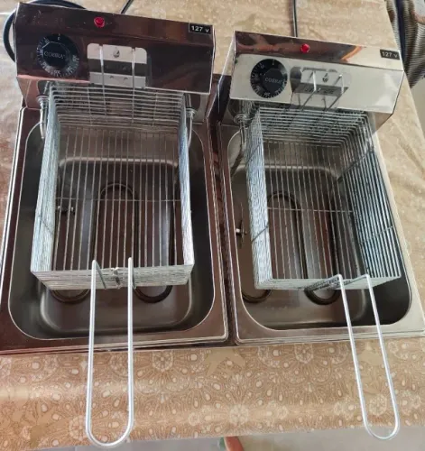 Fritadeira Industrial Elétrica 10l Inox 2 Cubas Hitze