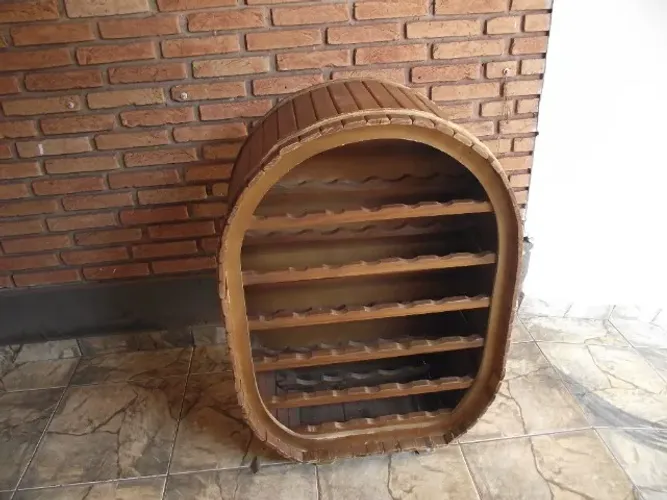 ADEGA de Madeira Porta Garrafas Rústico Colonial para 40 Garratas
