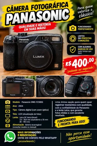 CÂMERA PANASONIC LUMIX FZ30