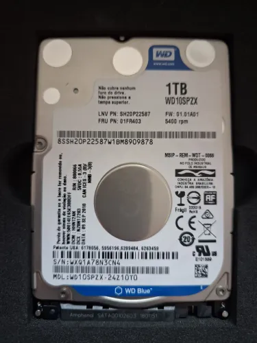 Hd Sata III Western Digital 1Tera (sata 6) 2,5" Perfeito!