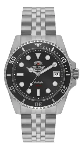 Relógio de Pulso Masculino Orient 3 Stars Submariner 39 Preto YN6SS023-P1SX