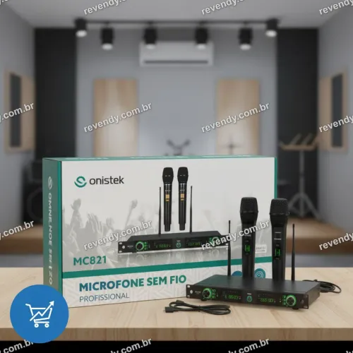 Microfone sem fio - 2 microfones sem fio profissionais - entrega grátis