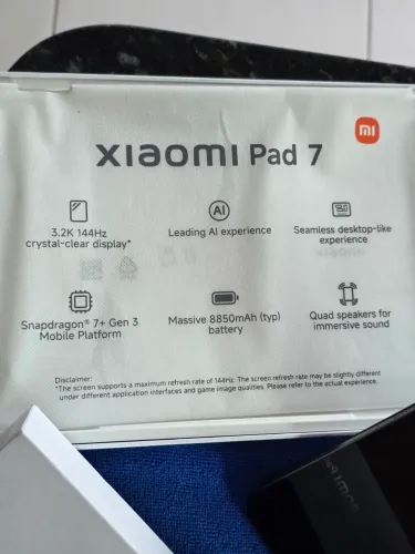 Xiaomi pad 7 8 de ram 256 GB.