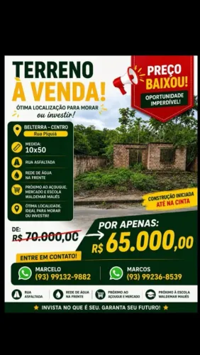 OPORTUNIDADE EM BELTERRA! Preço Baixou! 