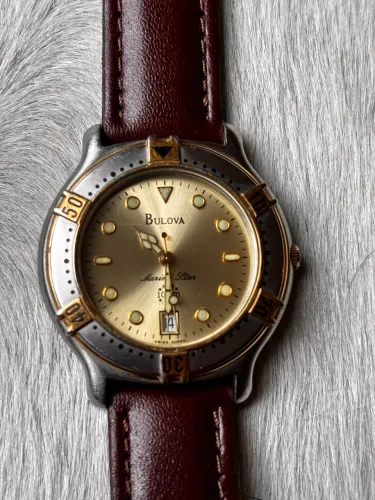 Relógio Bulova Marine Star Swiss Quartz Vintage - Bicolor - Excelente Estado