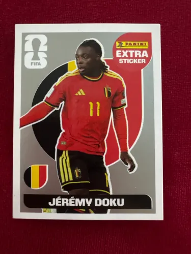 Jérémy Doku (PRATA) Extra Sticker Panini