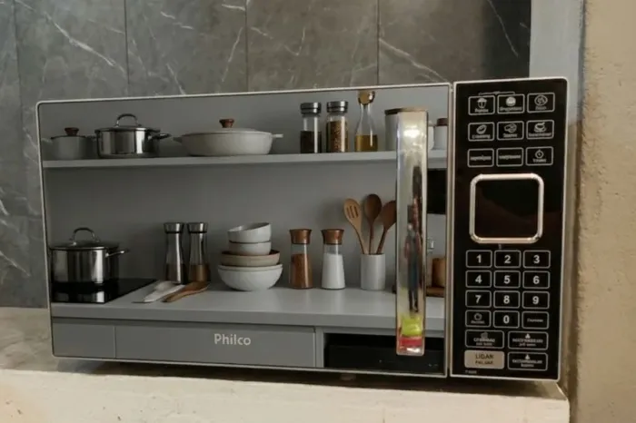 Micro-ondas Philco PME25 Espelhado 220V - Funcionando Perfeitamente!