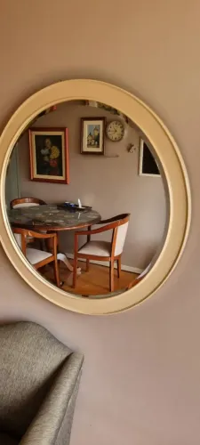 Espelho redondo de parede diâmetro de 90 cm