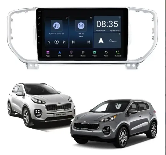 Central Multimídia Octacore 9 Polegadas 4Gb/64Gb 4G Sportage 2017 a 2021