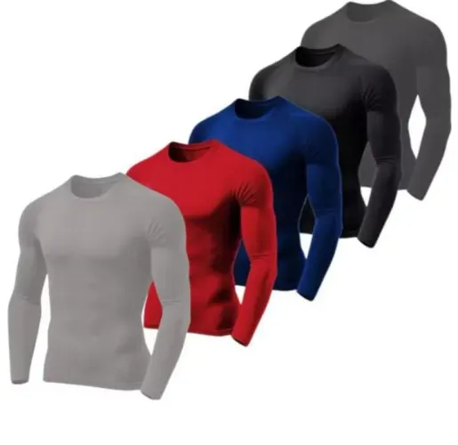 Kit 3 Camisas Térmicas Segunda Pele UV 50+ Cores Sortidas
