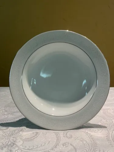 Aparelho de jantar porcelana Schmidt 48 peças renda branca