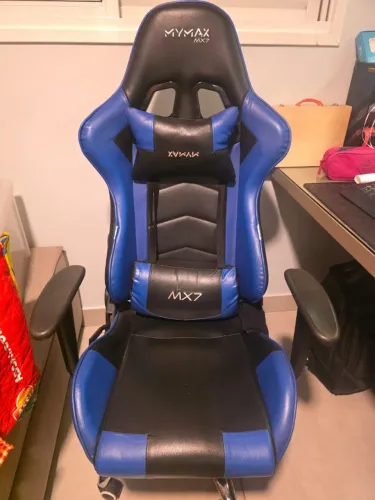 Cadeira Gamer Mymax MX7 Azul e Preta