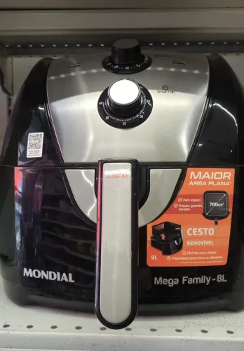 FRITADEIRA AIR FRYER MONDIAL<br>FRITADEIRA AIR FRYER MONDIAL 8L { AFN-80-BI SALDO<br>R$ 279,99
