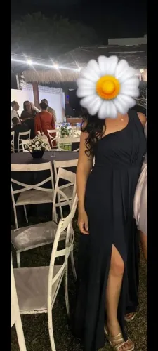 Vestido azul marinho