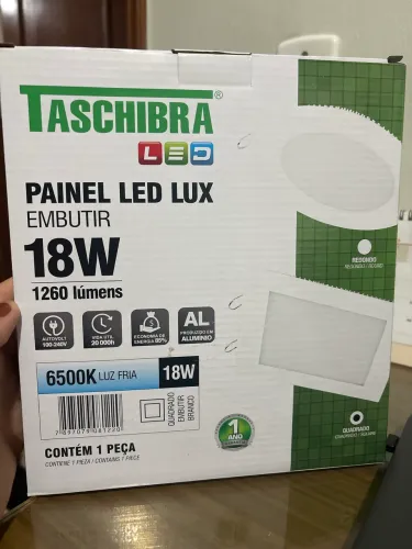 PAINEL LED LUX TASCHIBRA 18W - NOVO NA CAIXA