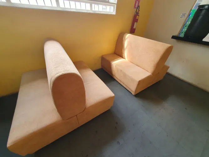 Sofás modulares bege de dupla face