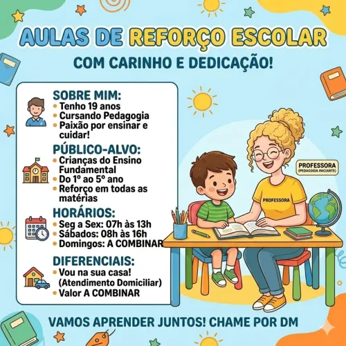 aula de reforço escolar a domicílio 