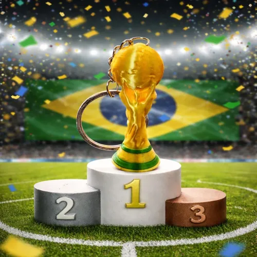 Chaveiro troféu copa do mundo lembrancinha 3d